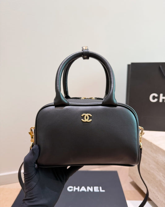 Chanel Calfskin Leather Logo Handbag