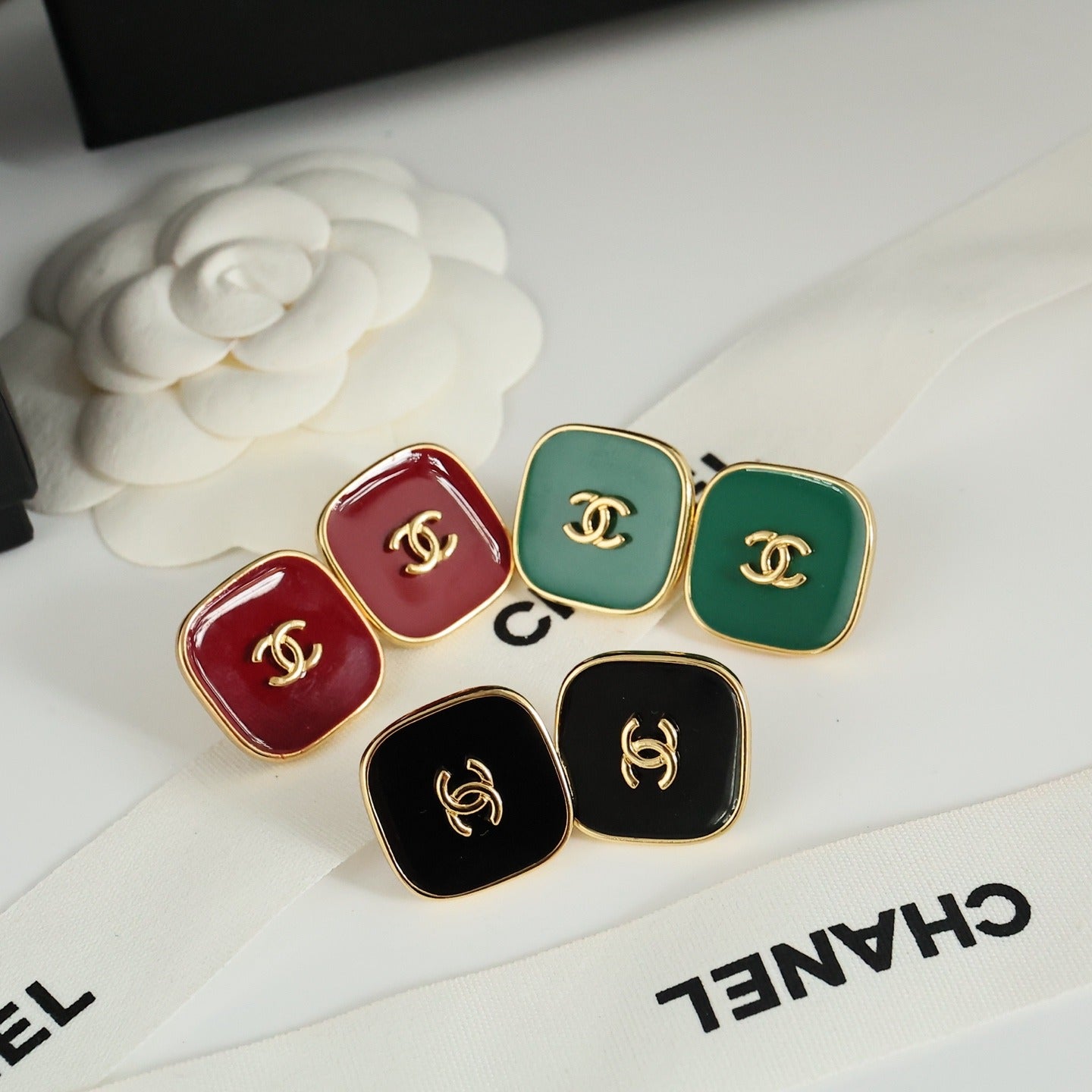 Chanel Vintage-Finish Earrings