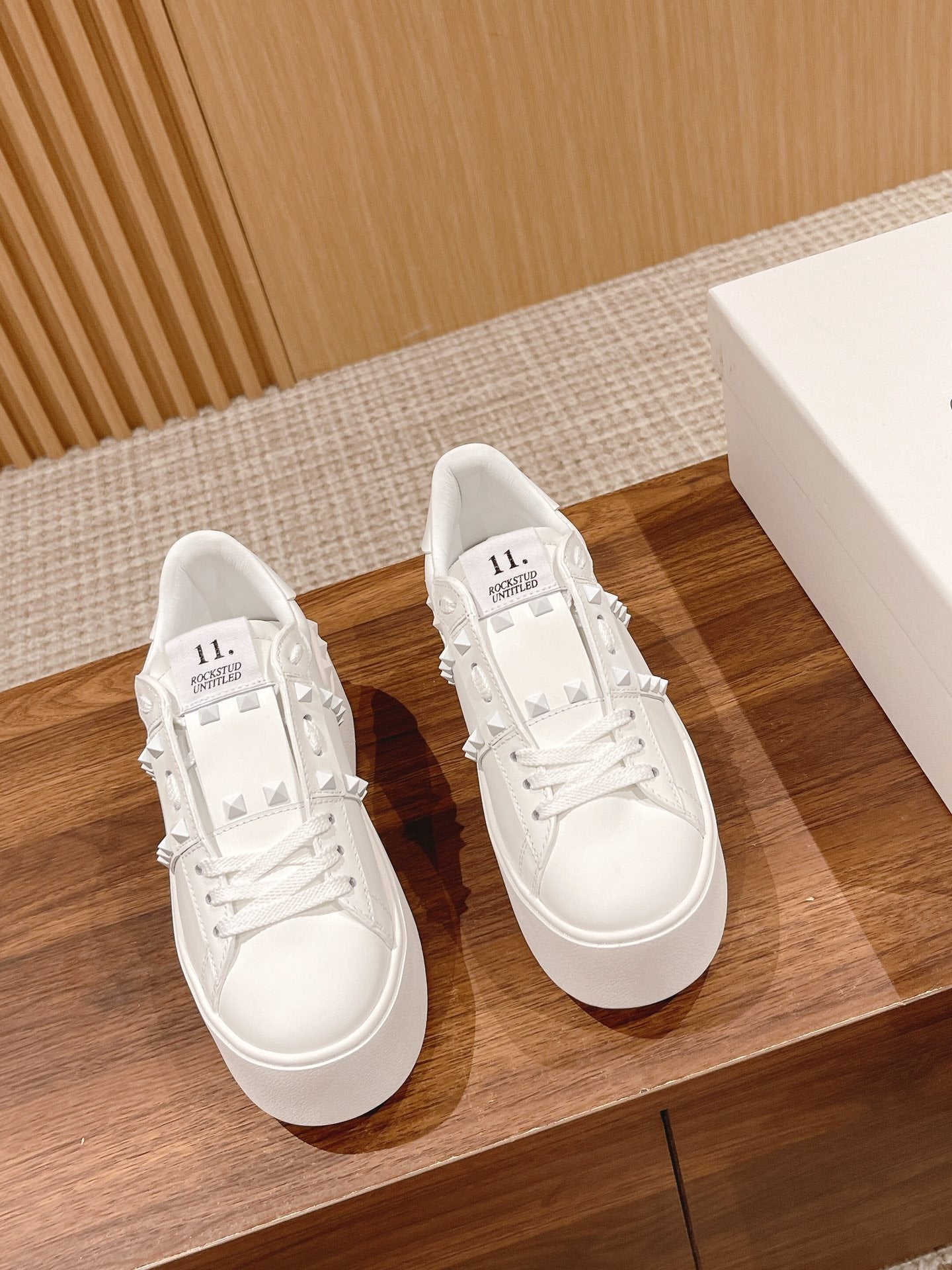 Valentino Calfskin Leather Sneakers