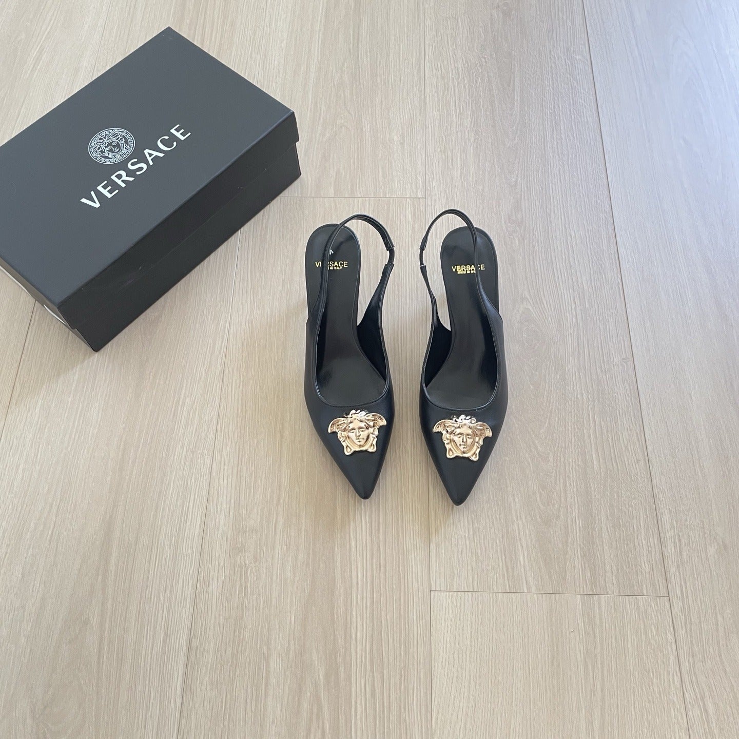 Versace Lambskin Leather Sandals