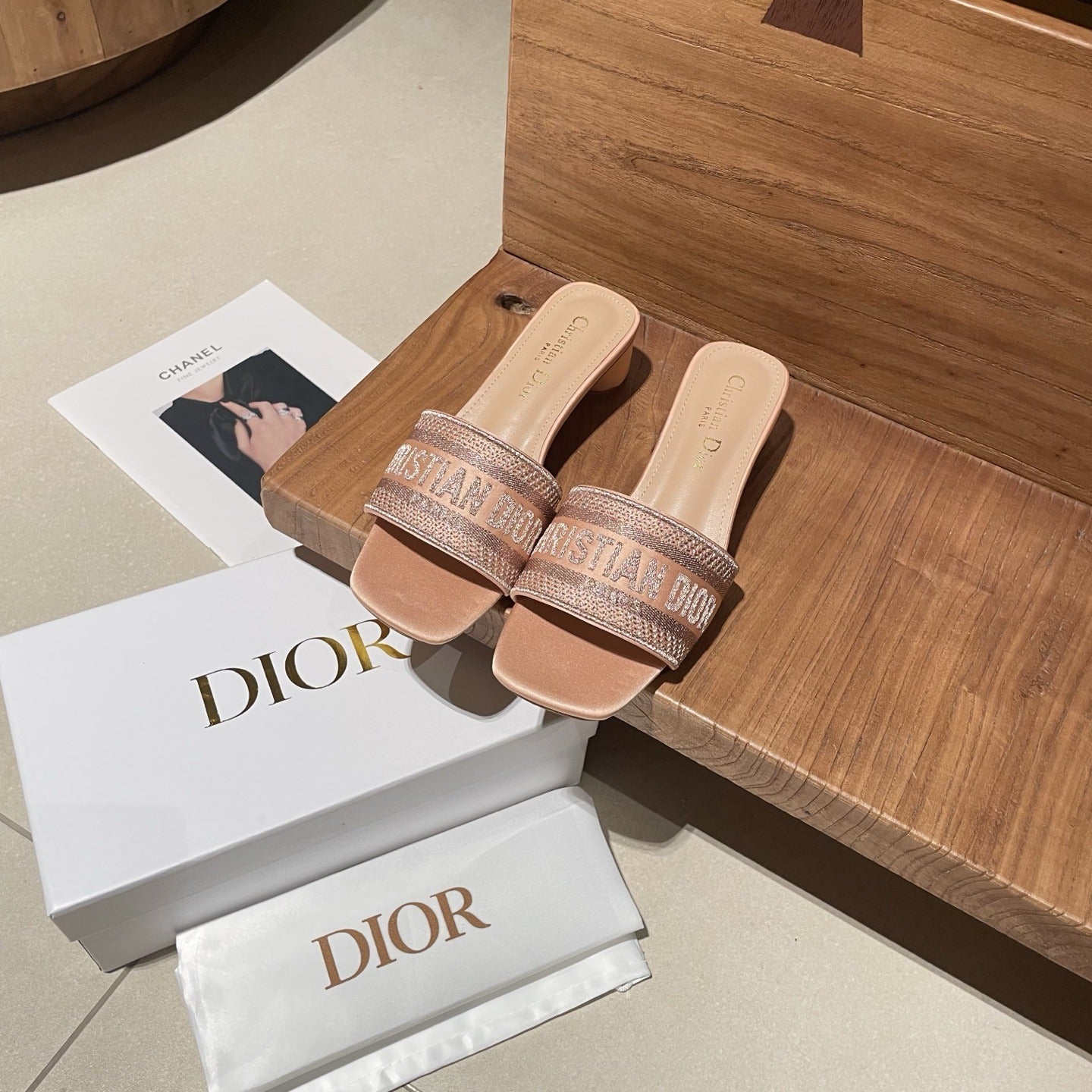 Dior Embroidered Slides