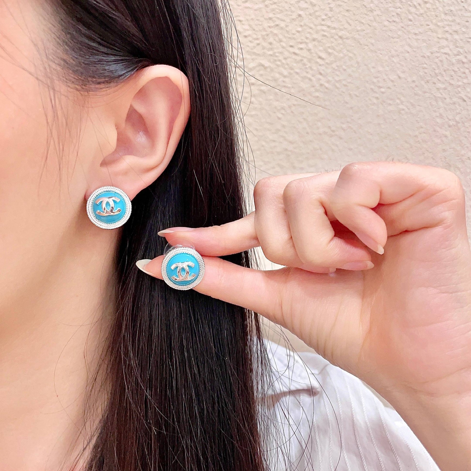 Chanel Logo Earrings