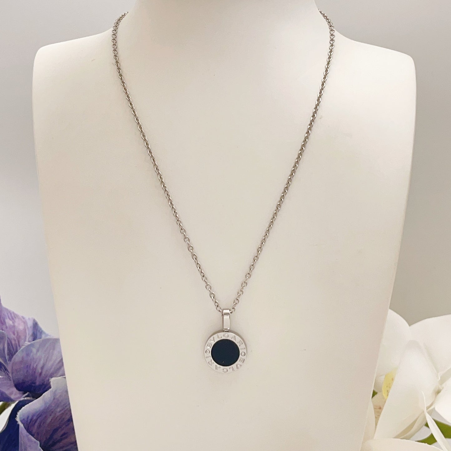 Bvlgari Silver Brass Round Necklace