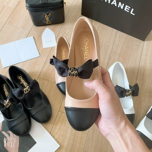 Chanel Leather Bow Shoes