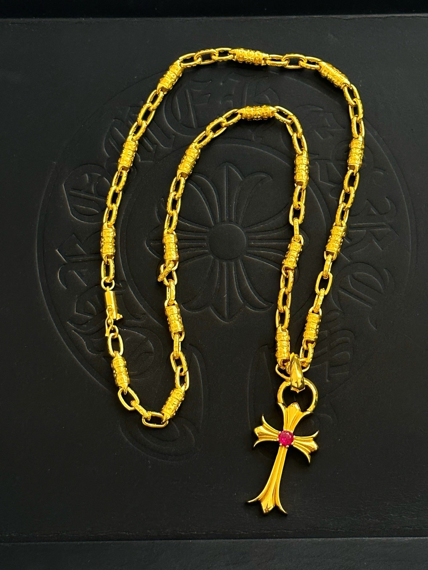Chrome Hearts Sterling Silver Cross Necklace