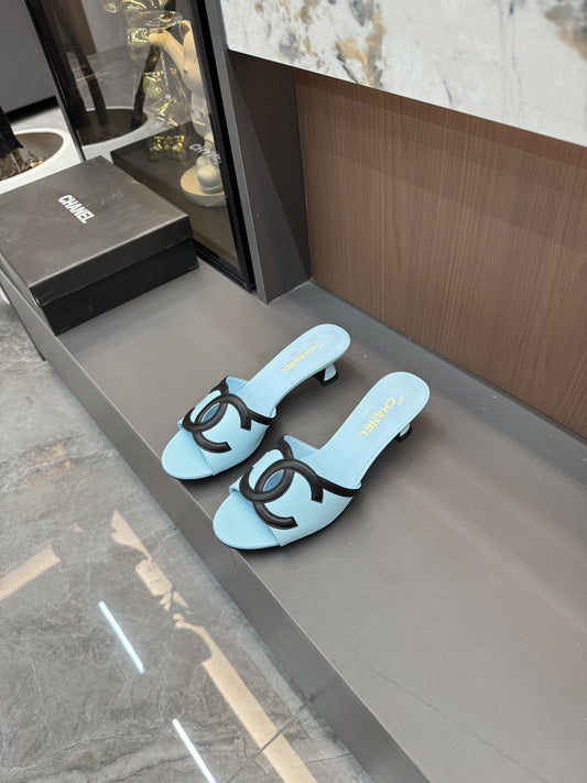 Chanel Lambskin Leather Openwork Slides