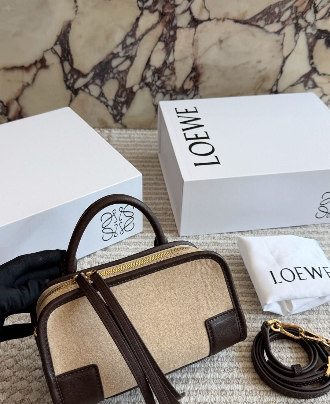 Loewe Calfskin Leather Logo Briefcase