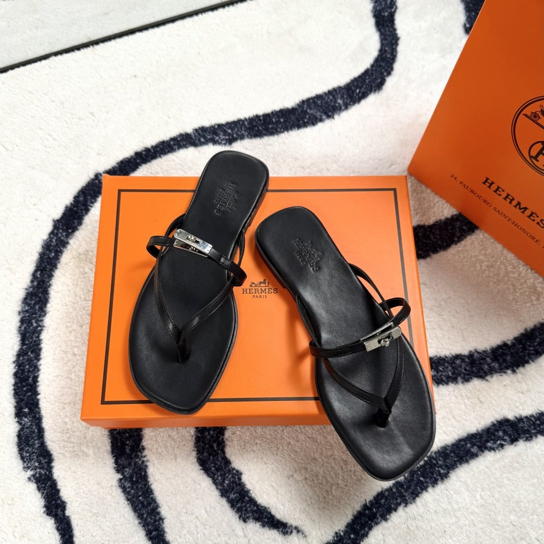 Hermes Leather Logo Slides