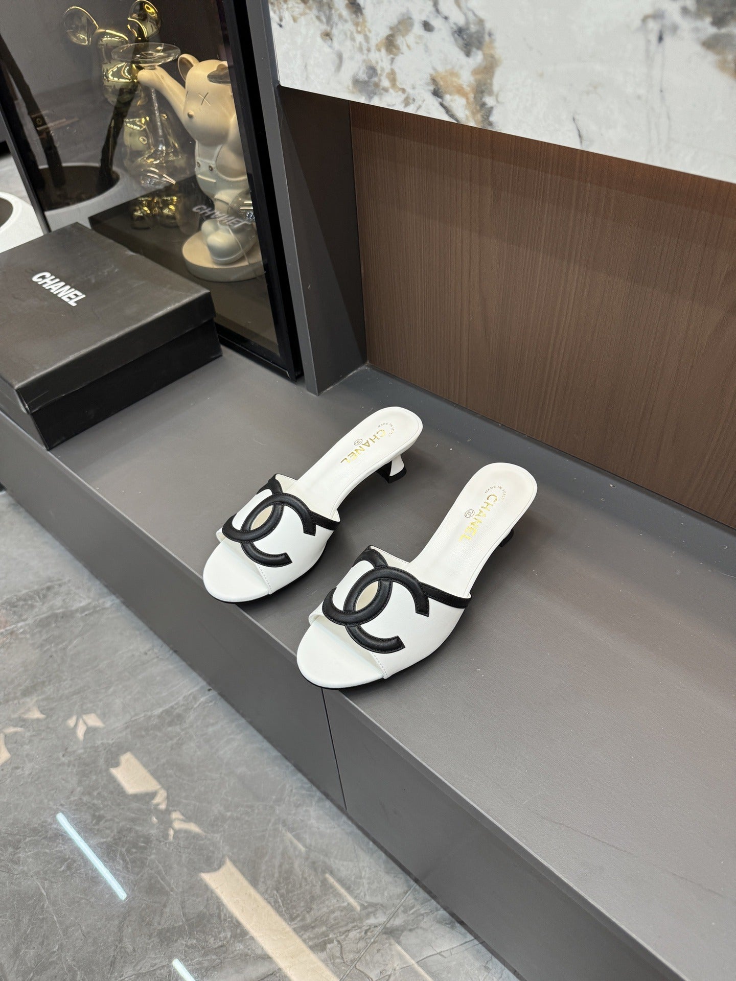 Chanel Lambskin Leather Openwork Slides