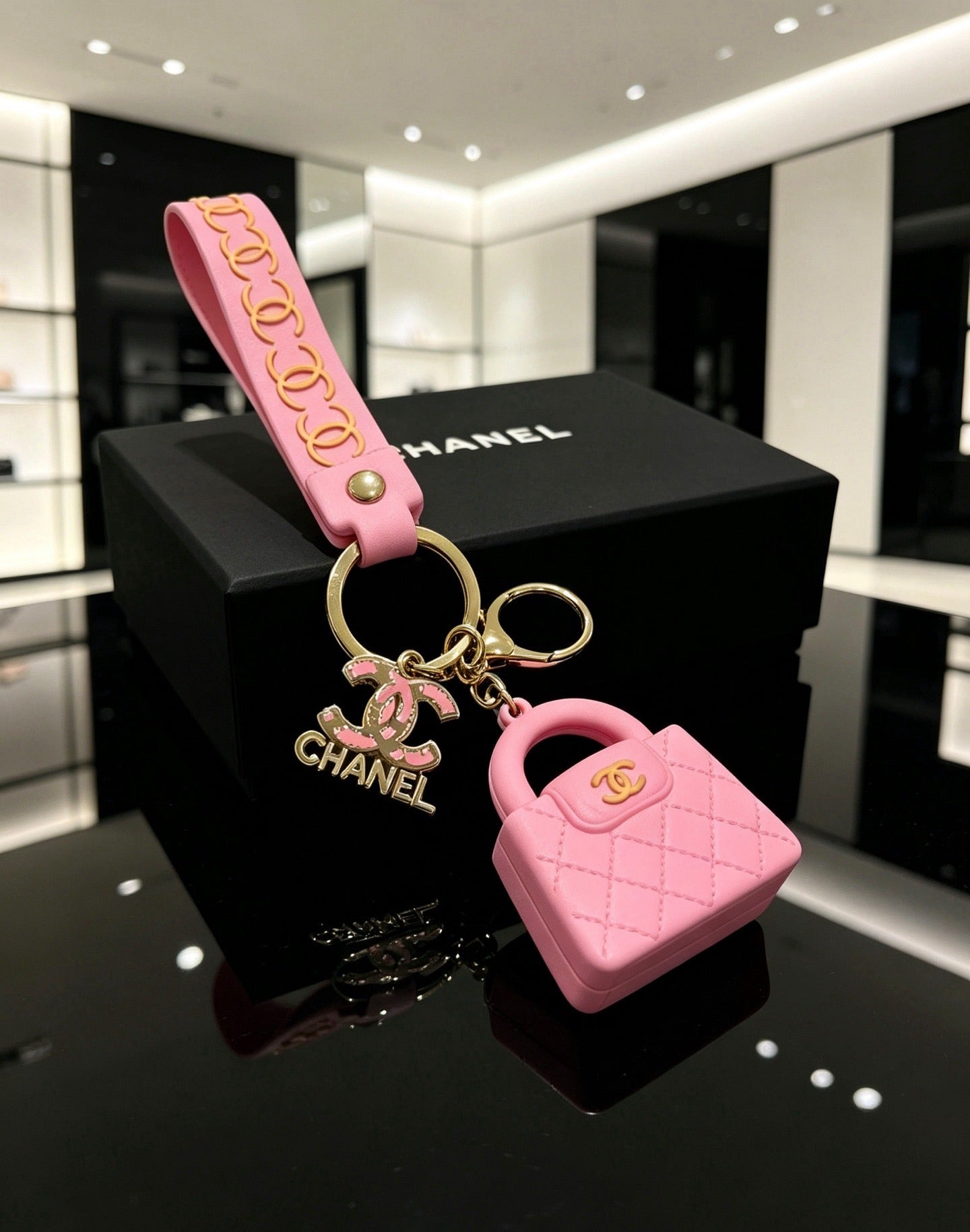 Chanel Vintage-Finish Keychain