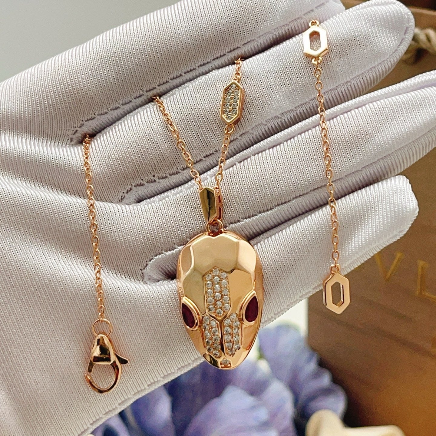 Bvlgari Brass Serpent Necklace