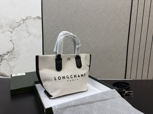 Longchamp Canvas Printed Tote Bag