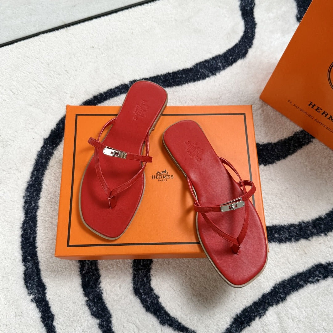 Hermes Leather Logo Slides