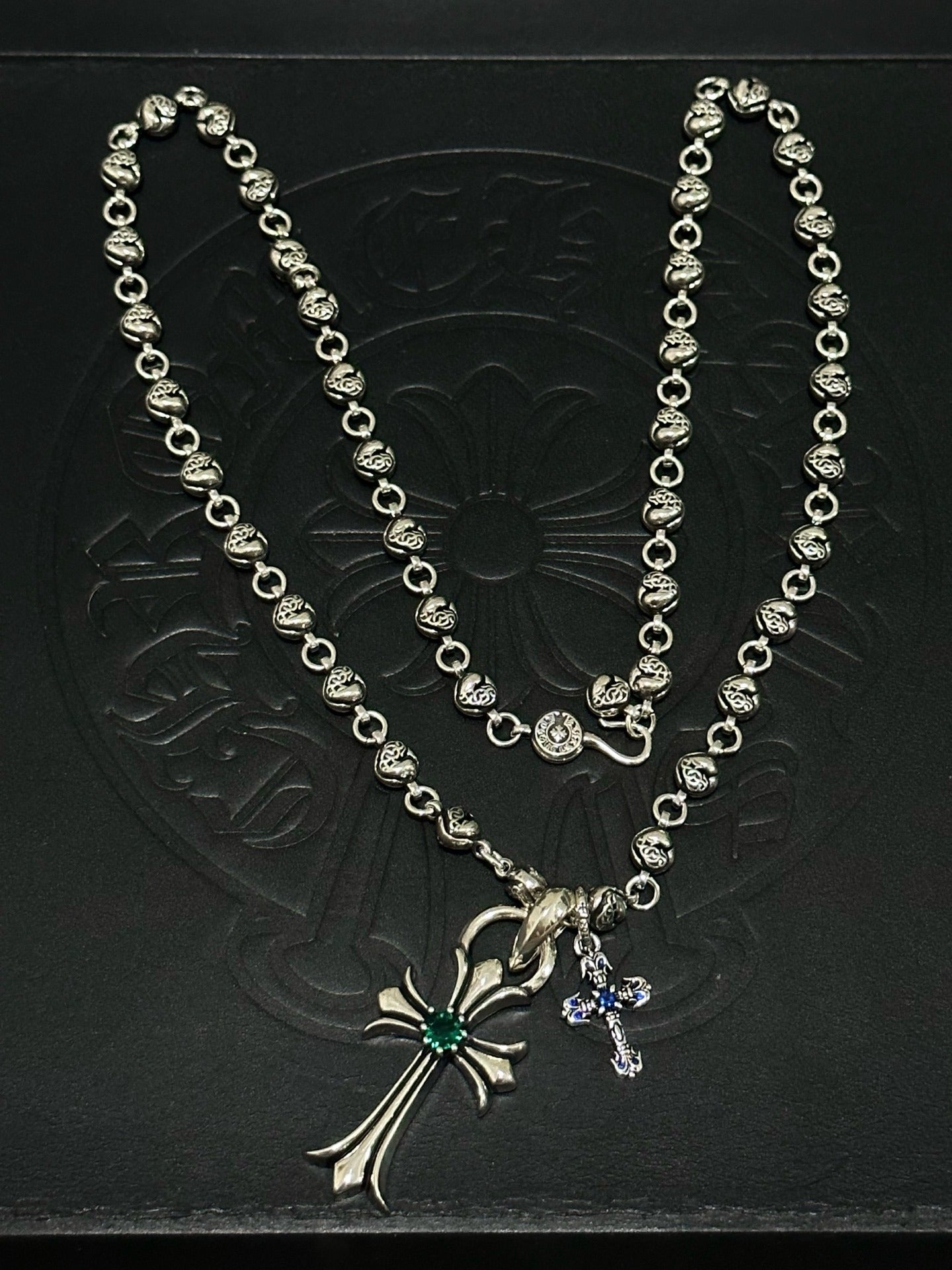 Chrome Hearts Sterling Silver Cross Necklace
