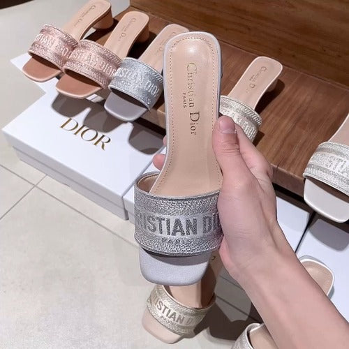 Dior Embroidered Slides