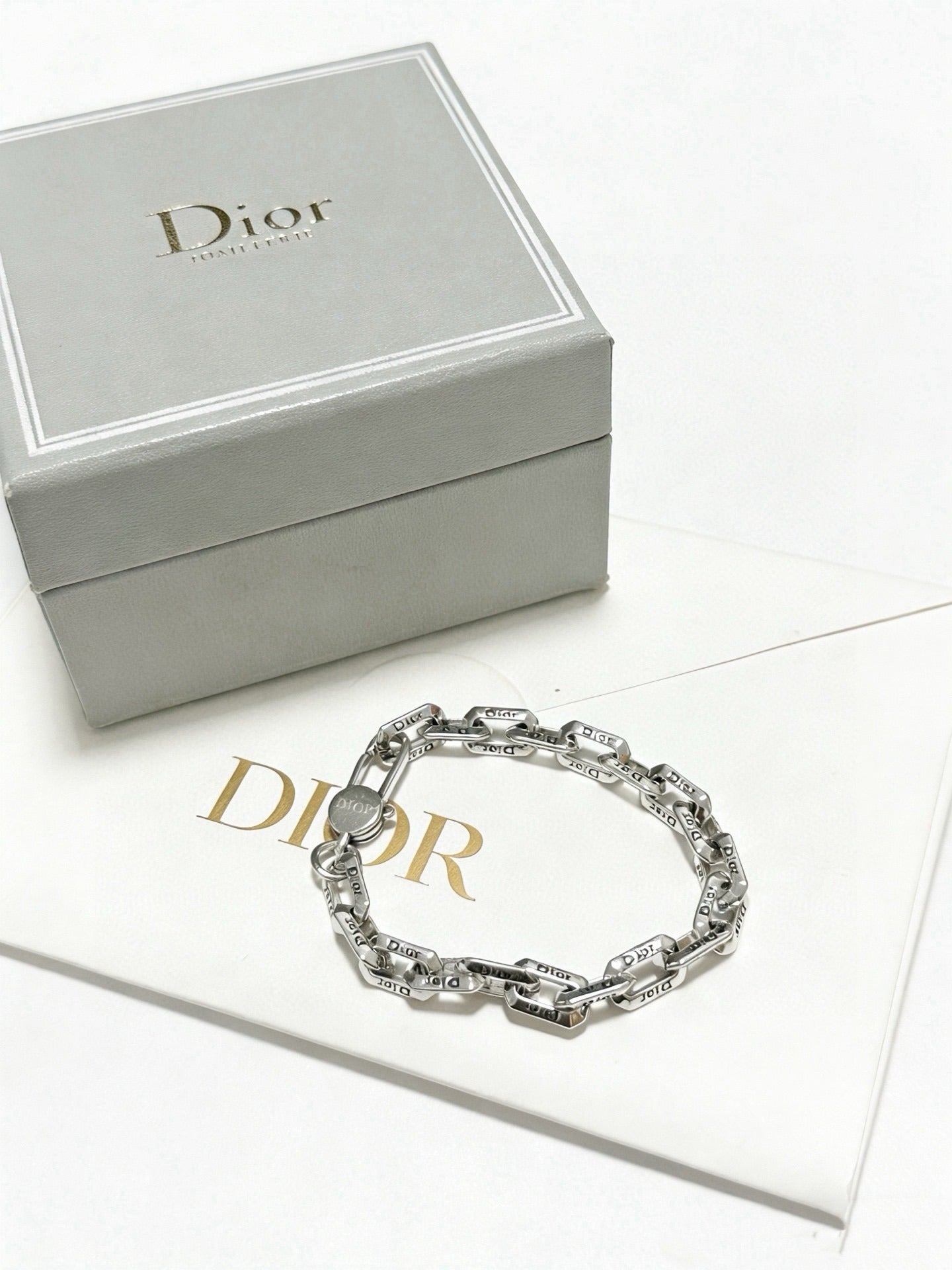 Dior Sterling Silver Chain Bracelet