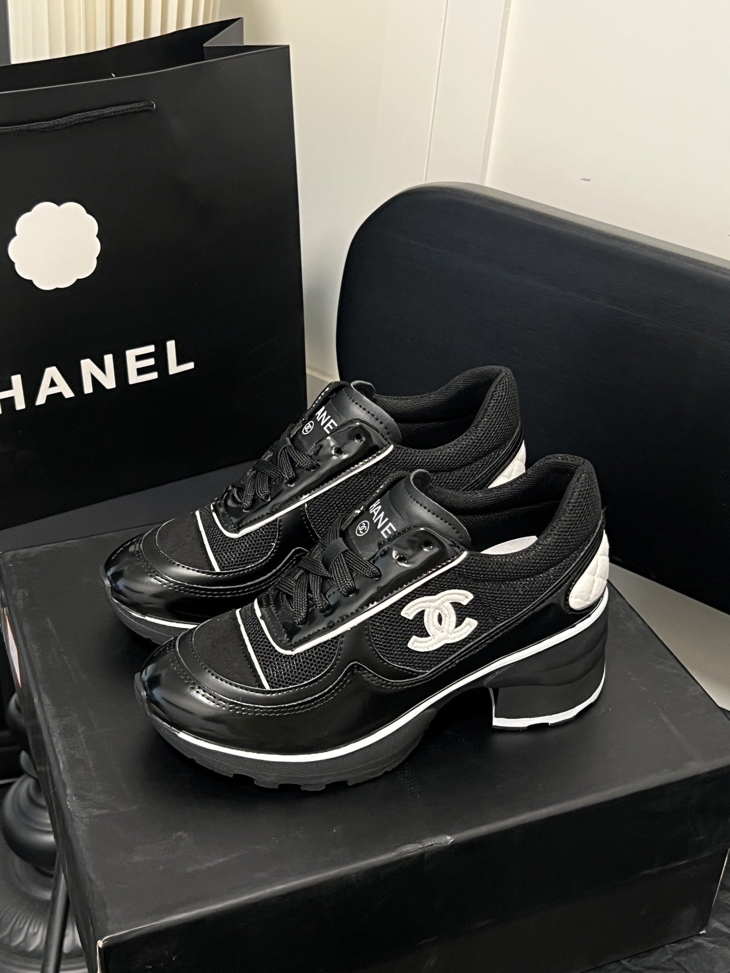 Chanel Logo Sneakers