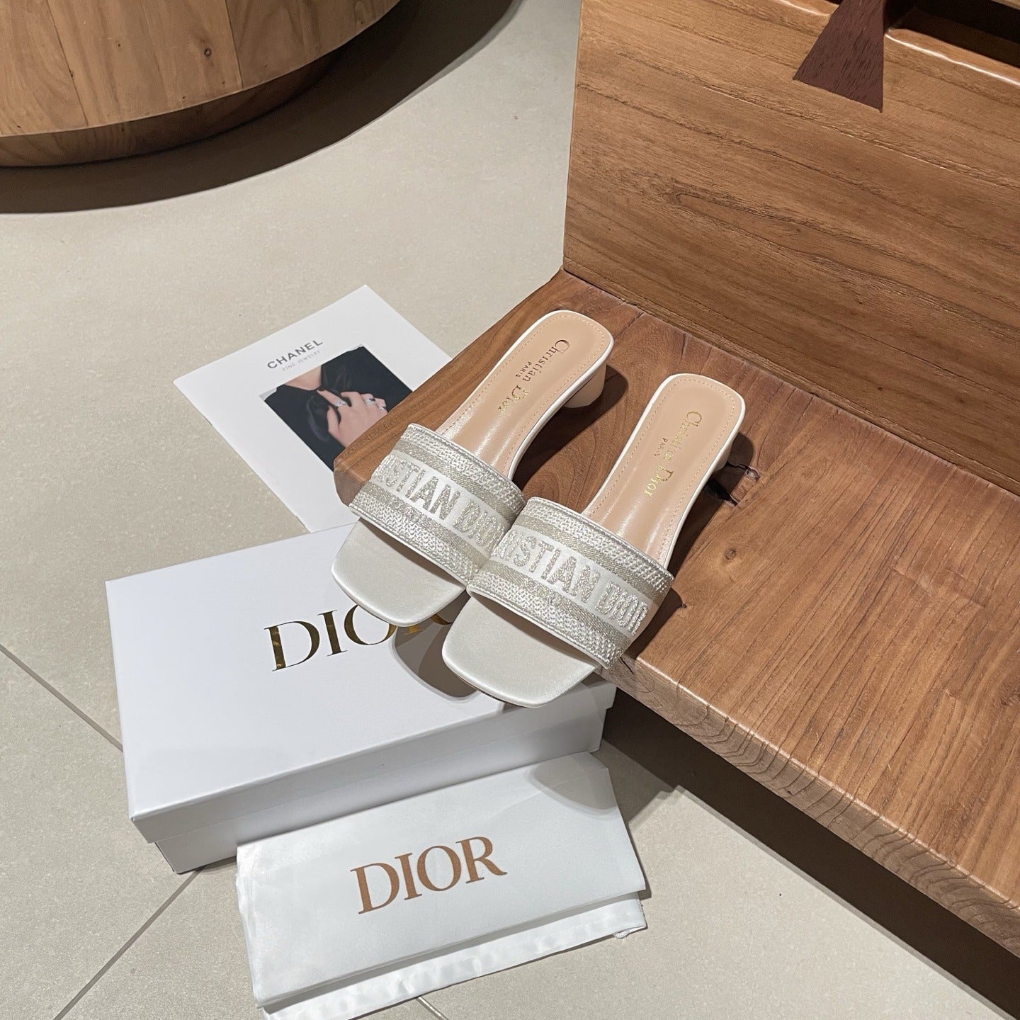 Dior Embroidered Slides