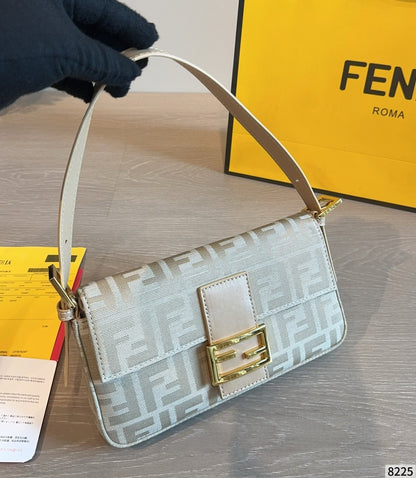 Fendi Brown Canvas Monogram Handbag