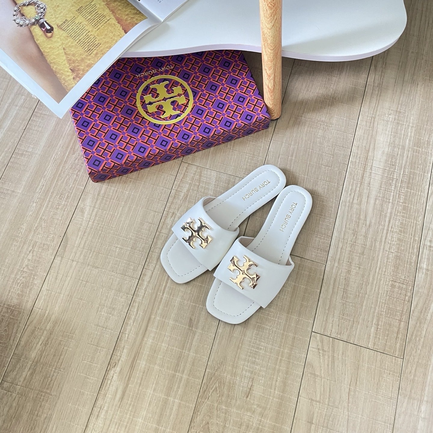 Tory Burch Patent Leather Slides