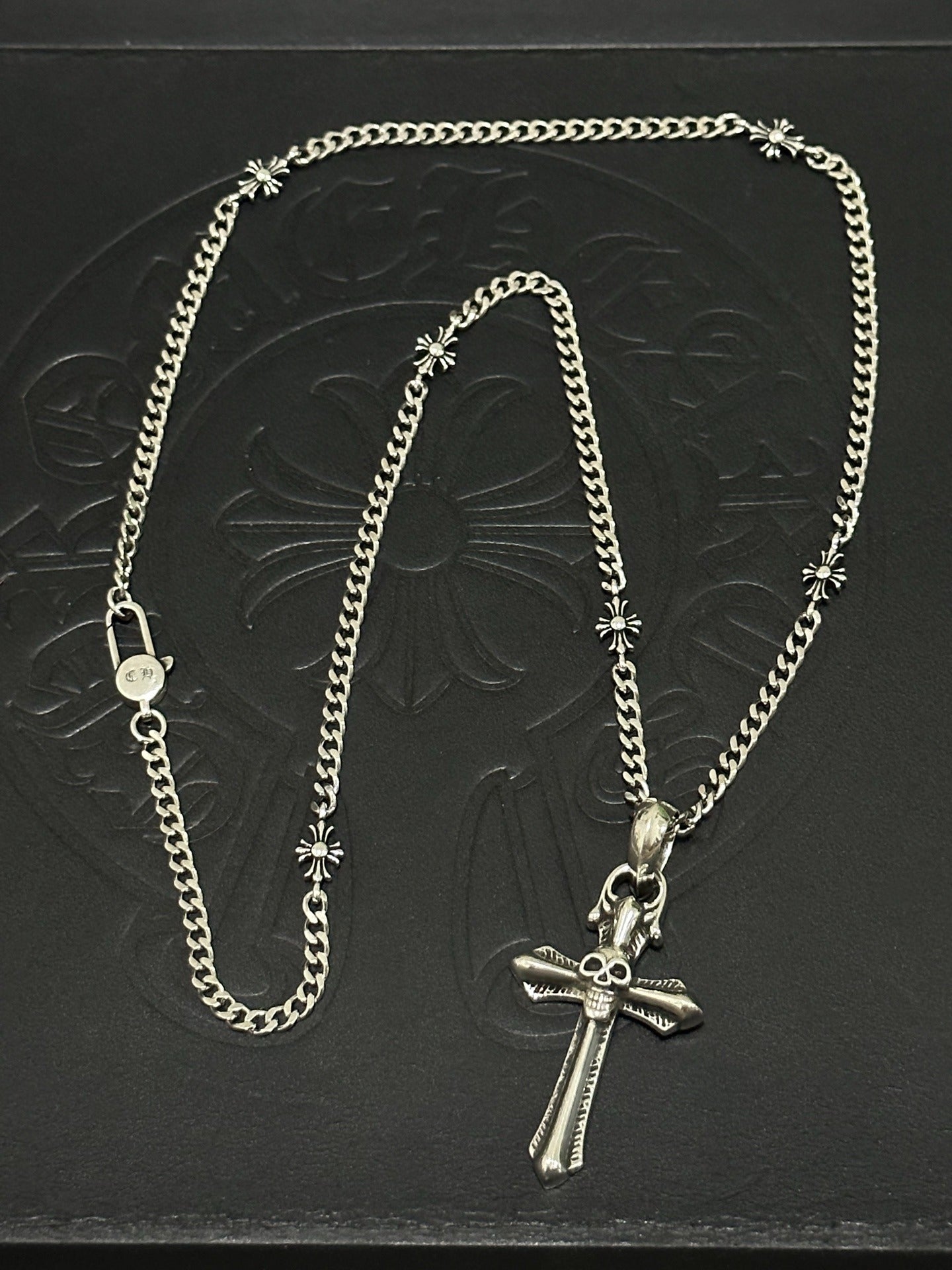 Chrome Hearts Sterling Silver Cross Necklace