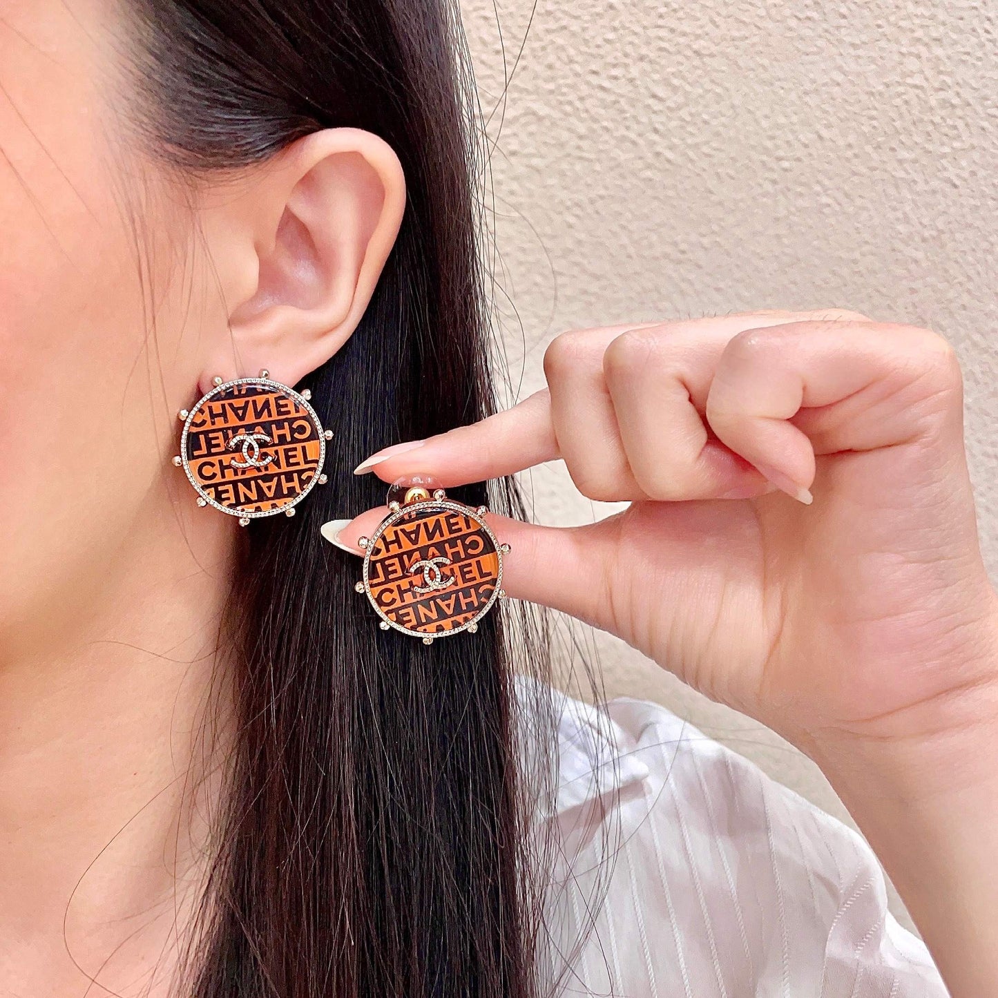 Chanel Logo Earrings