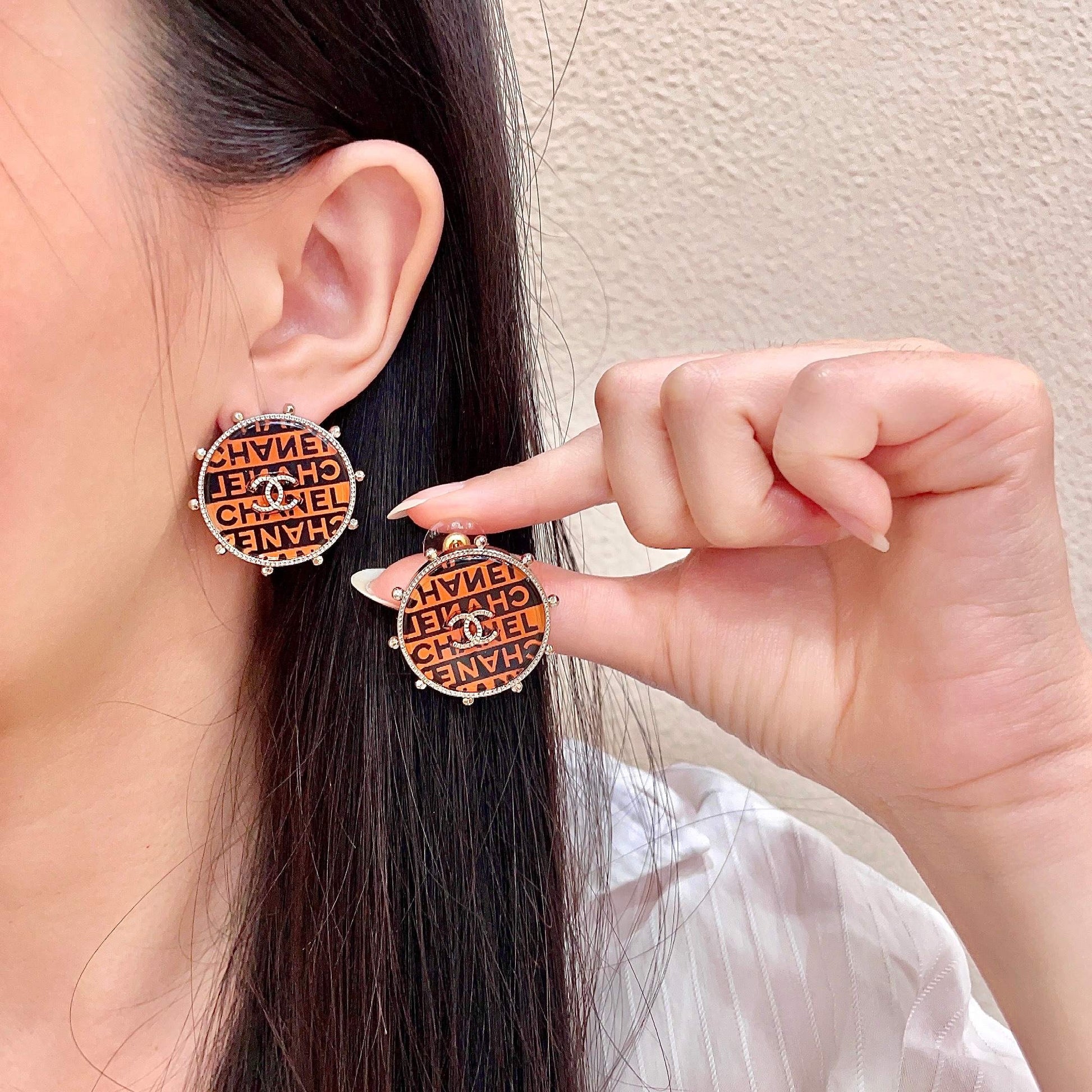 Chanel Logo Earrings