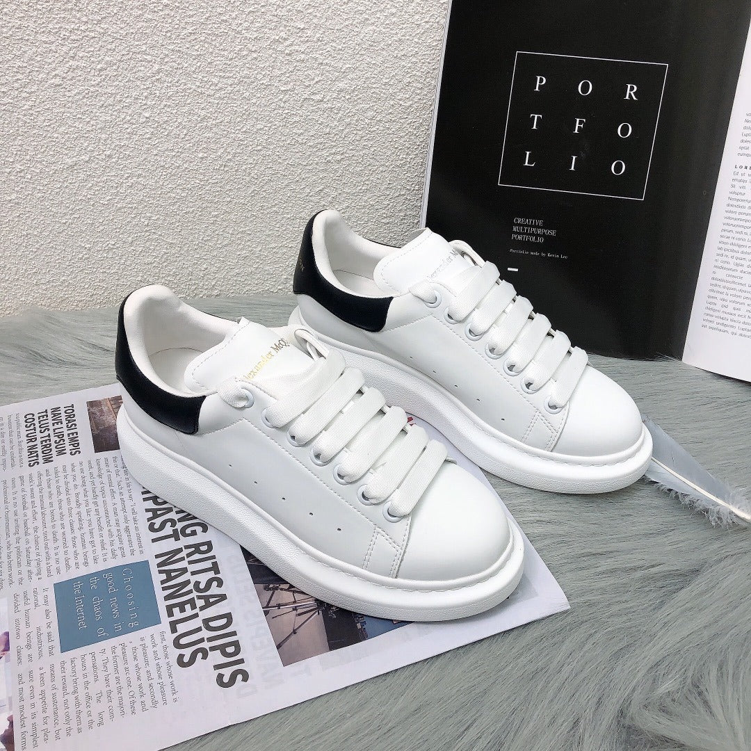 Alexander McQueen Lambskin Leather Logo Sneakers
