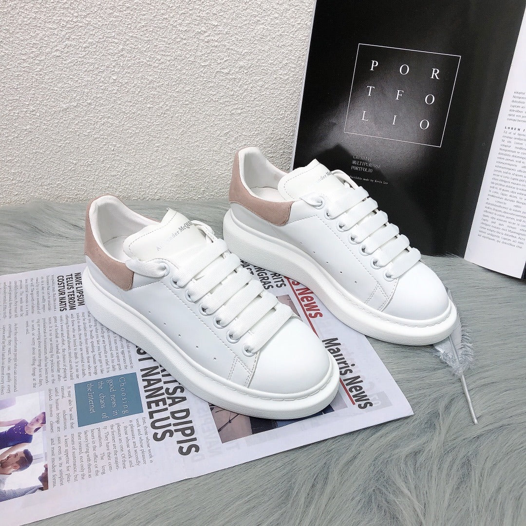 Alexander McQueen Lambskin Leather Logo Sneakers
