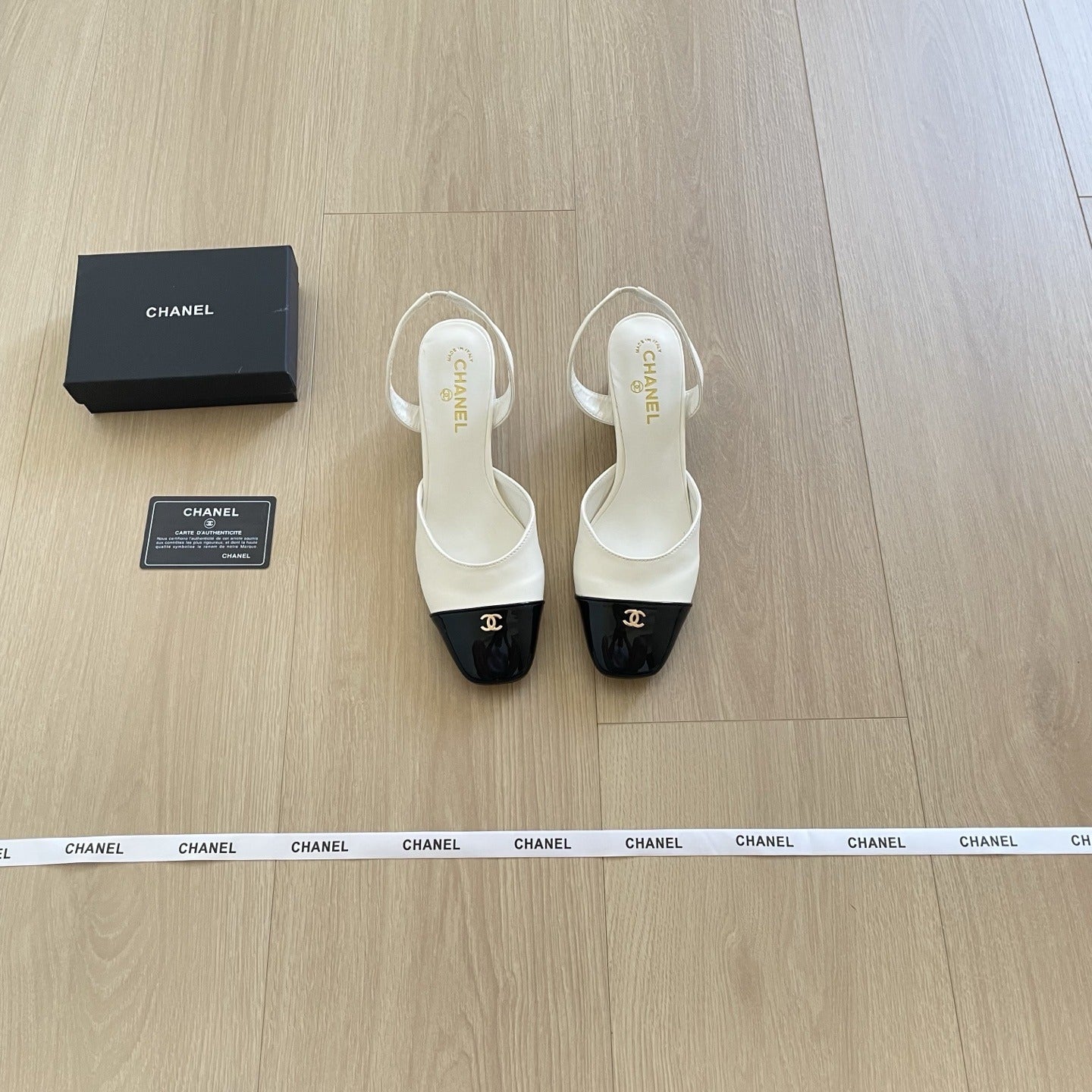 Chanel Leather Colorblock Sandals