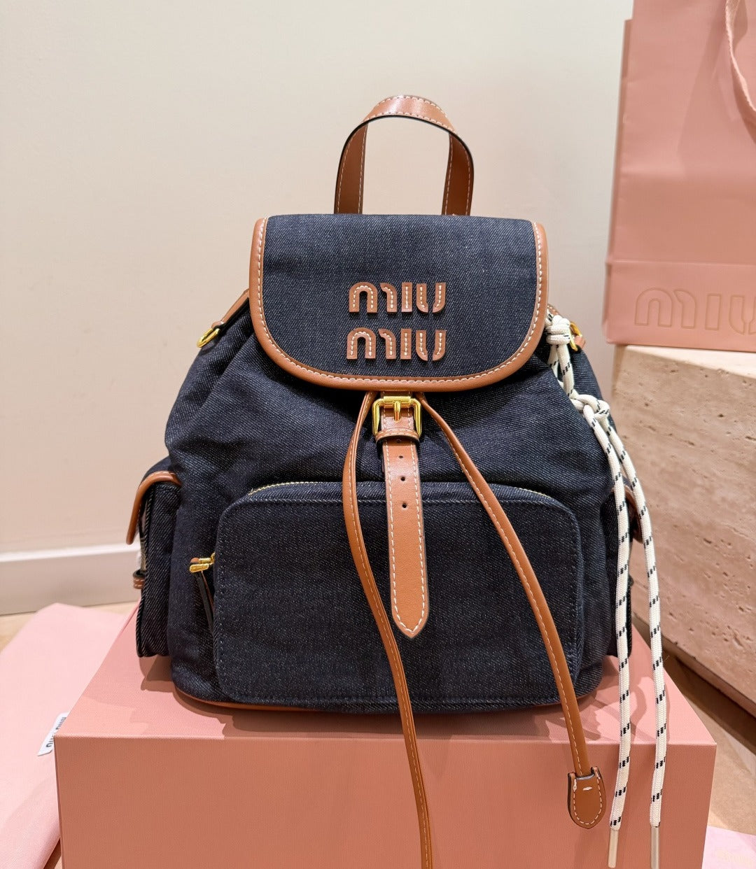 Miu Miu Logo Backpack
