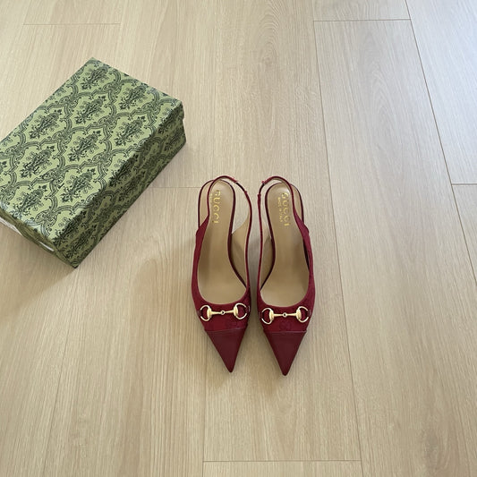 Gucci Canvas Horsebit Sandals