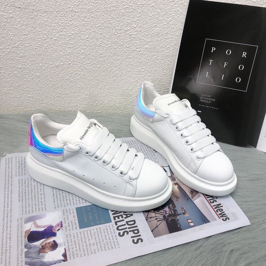 Alexander McQueen Lambskin Leather Logo Sneakers