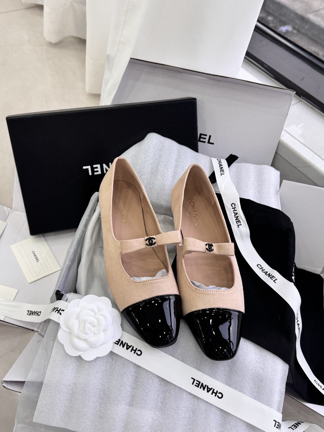 Chanel Patent Leather Bow Shoes