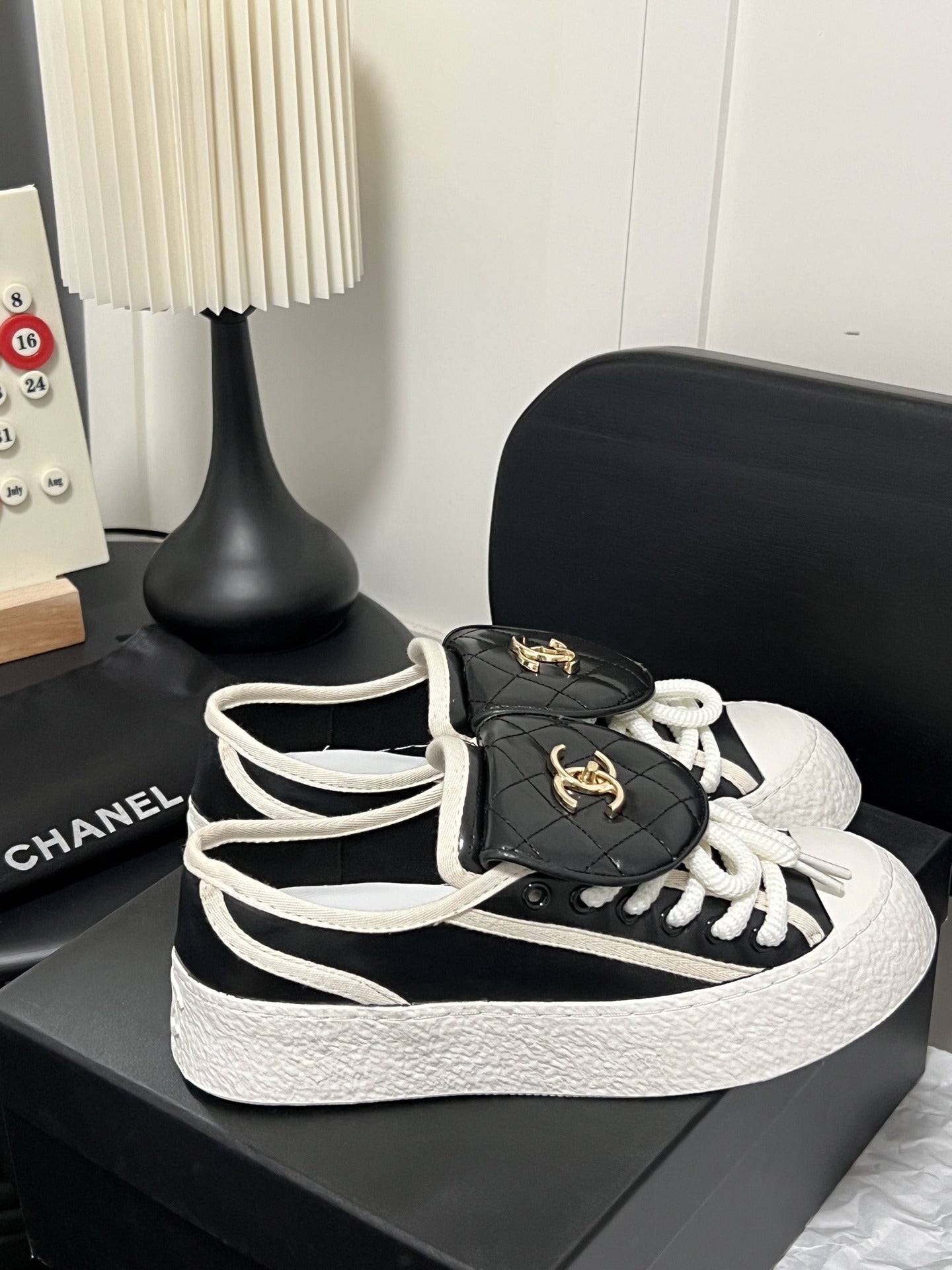Chanel Leather Vintage-Finish Shoes