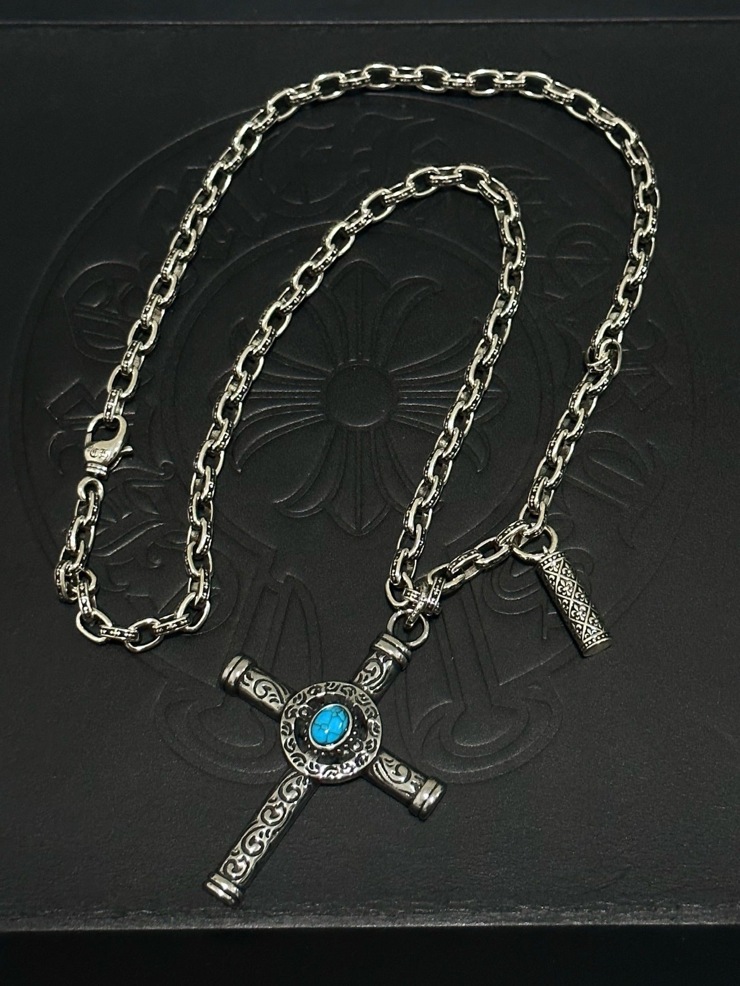 Chrome Hearts Sterling Silver Cross Necklace