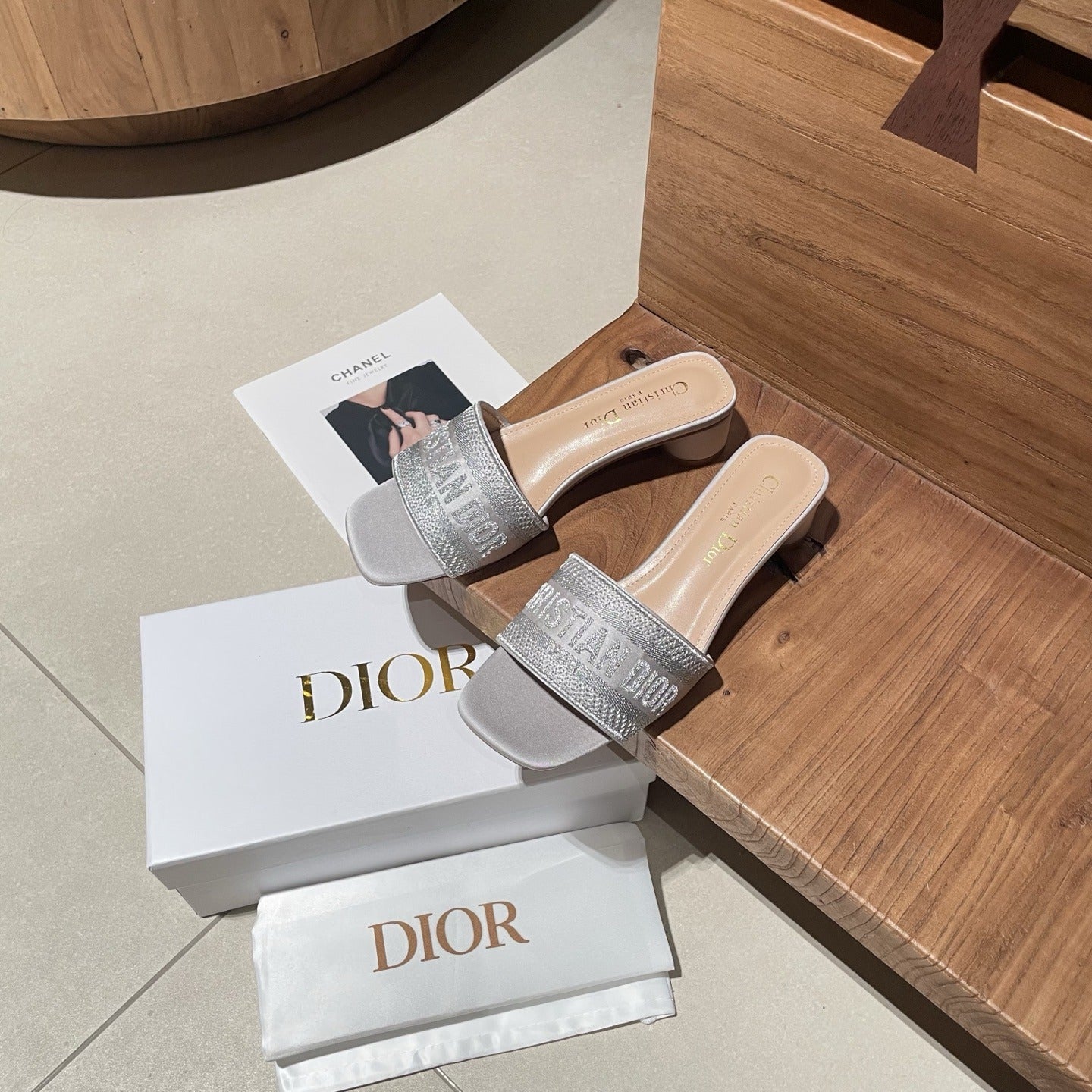 Dior Embroidered Slides