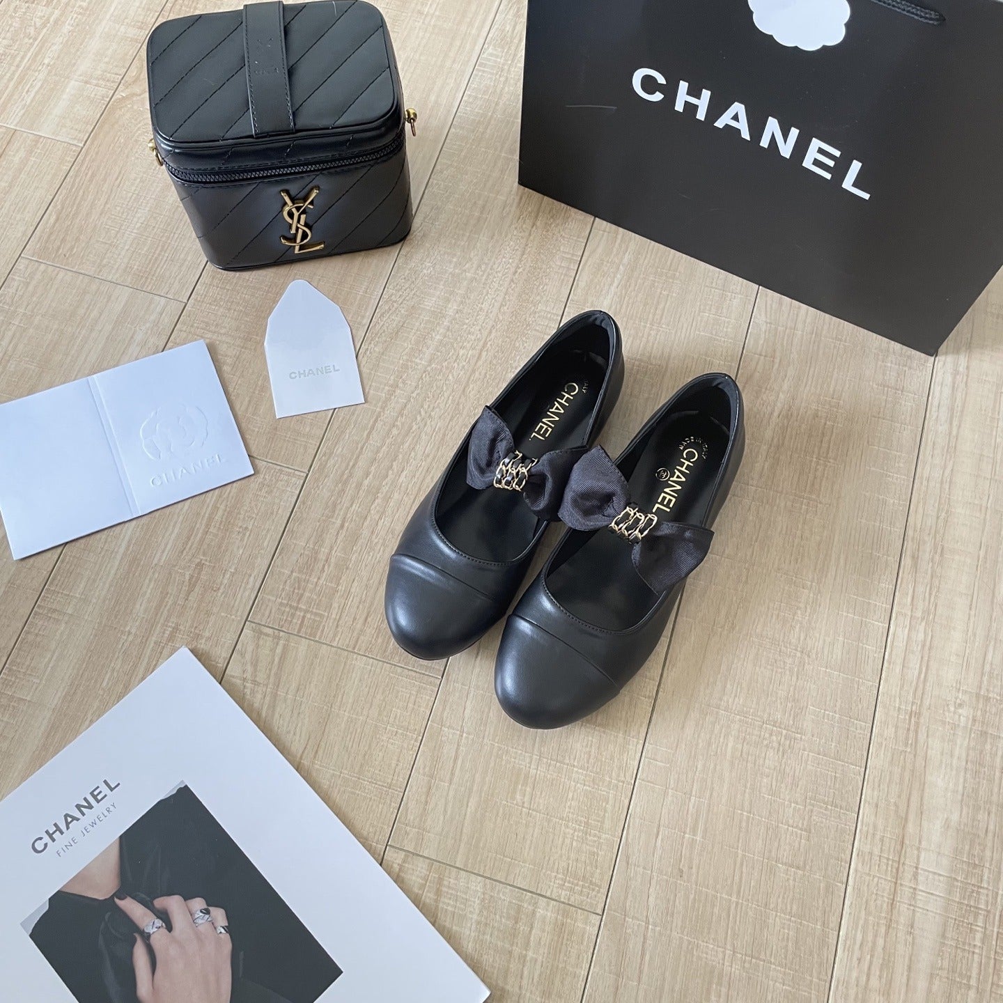 Chanel Leather Bow Shoes