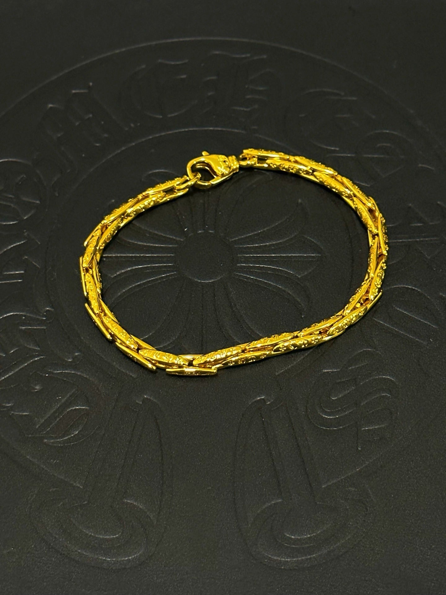 Chrome Hearts Sterling Silver Cross Bracelet