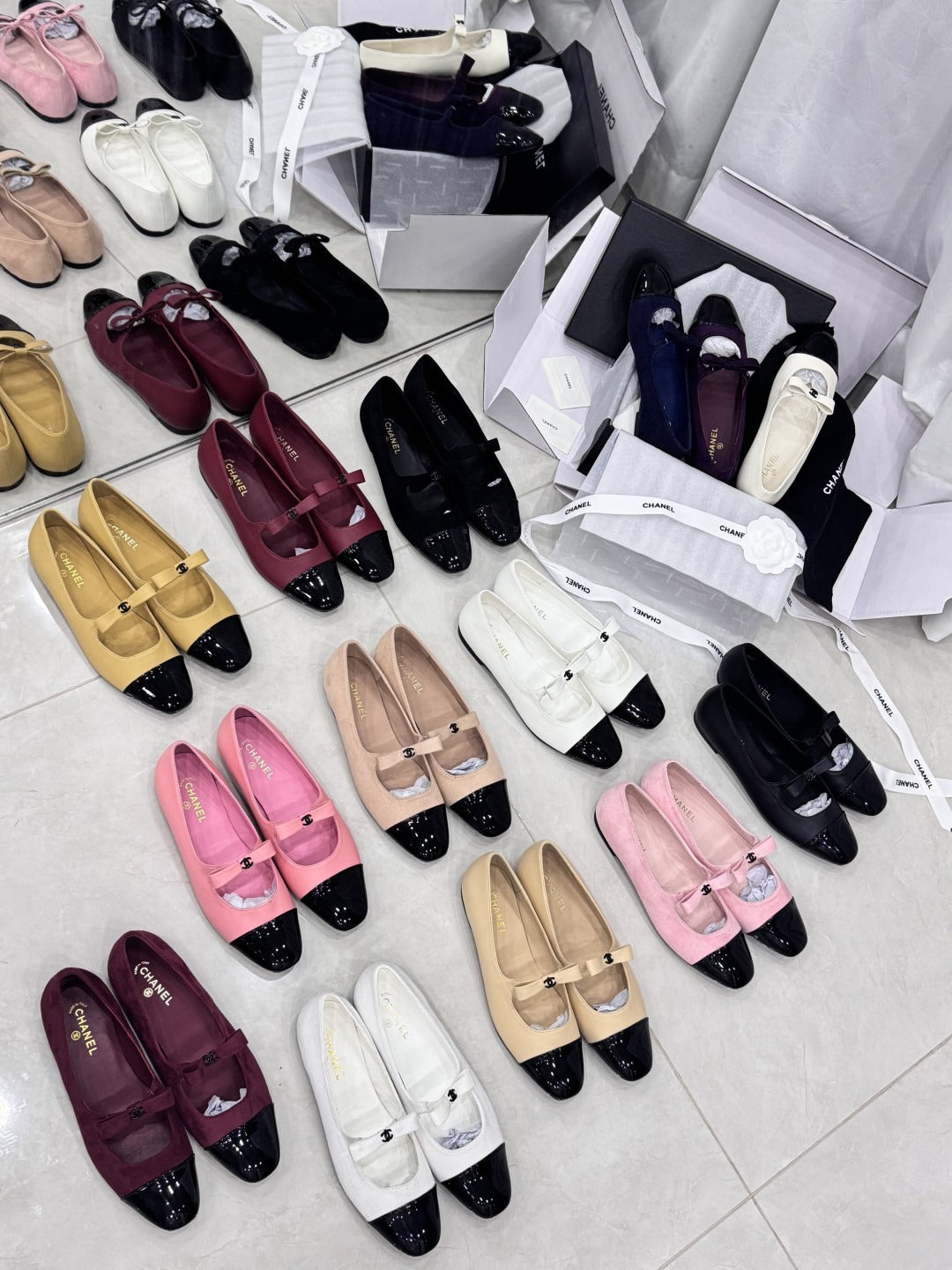 Chanel Patent Leather Bow Shoes