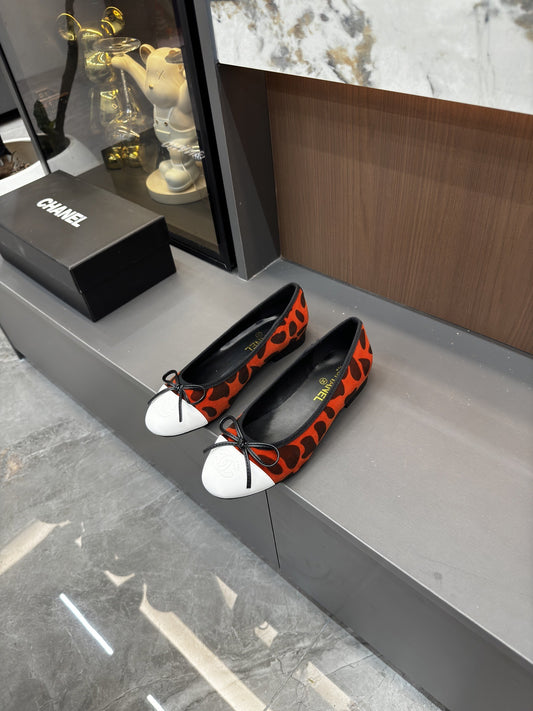 Chanel Lambskin Leather Bow Shoes