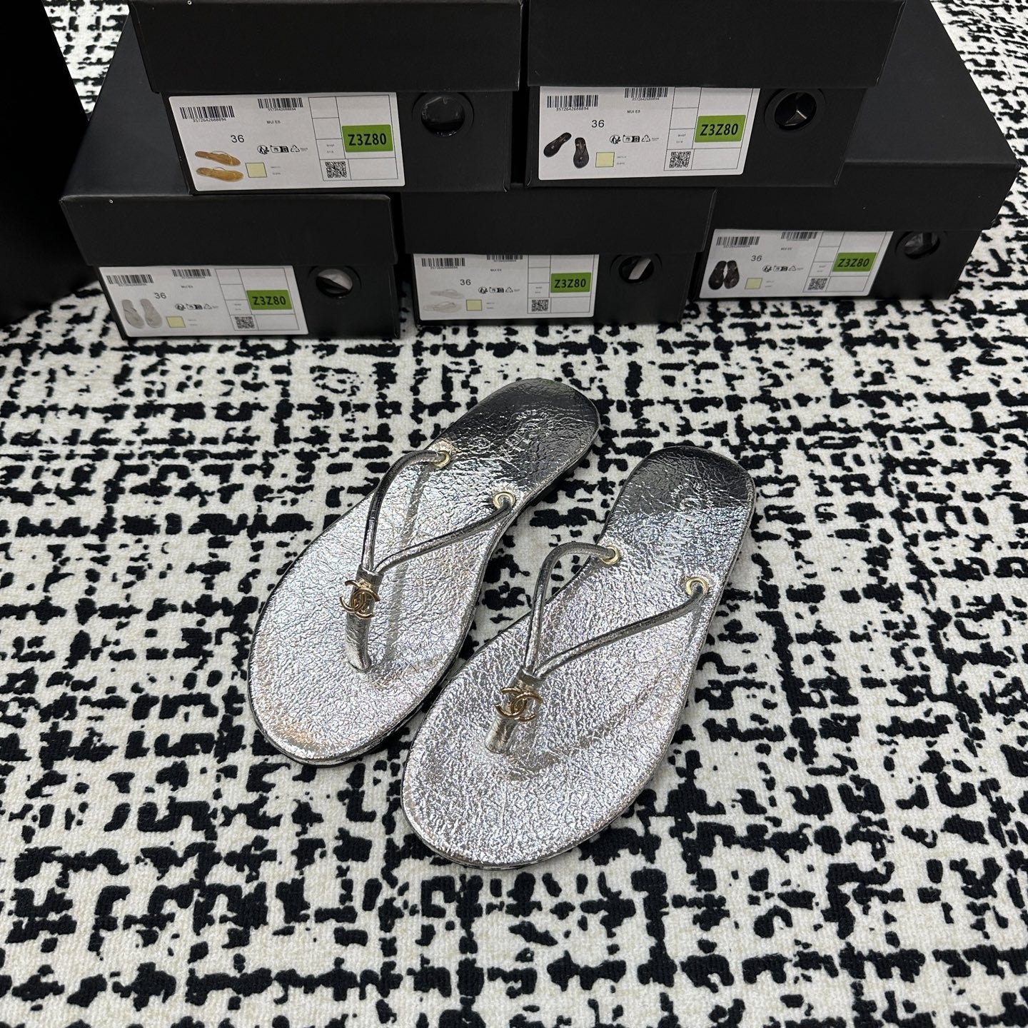 Chanel Lambskin Leather Slides