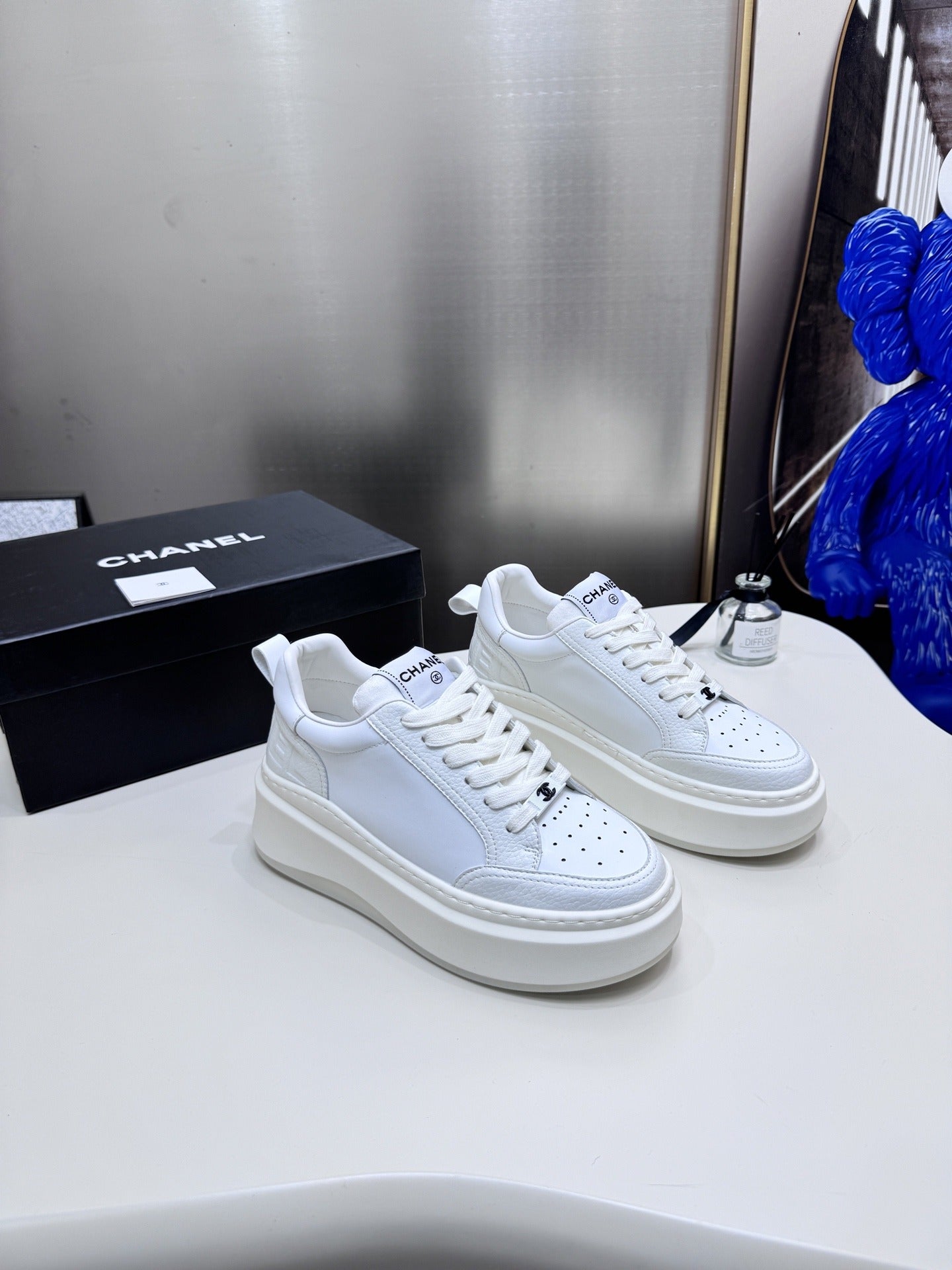Chanel Leather Tennis Shoes