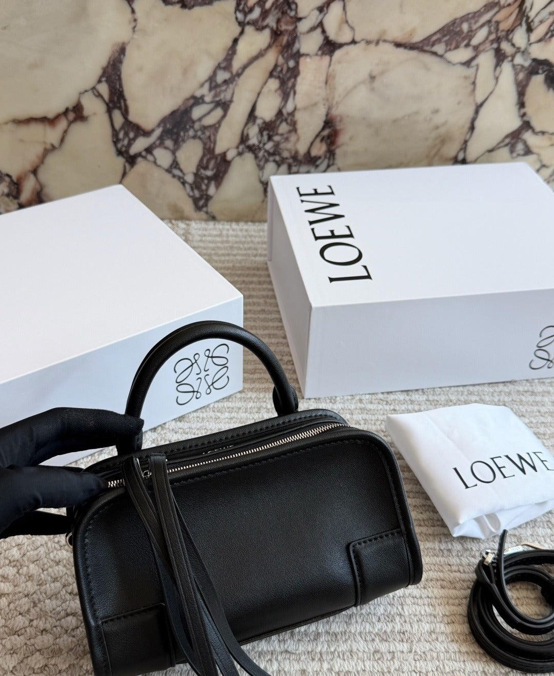 Loewe Calfskin Leather Logo Briefcase