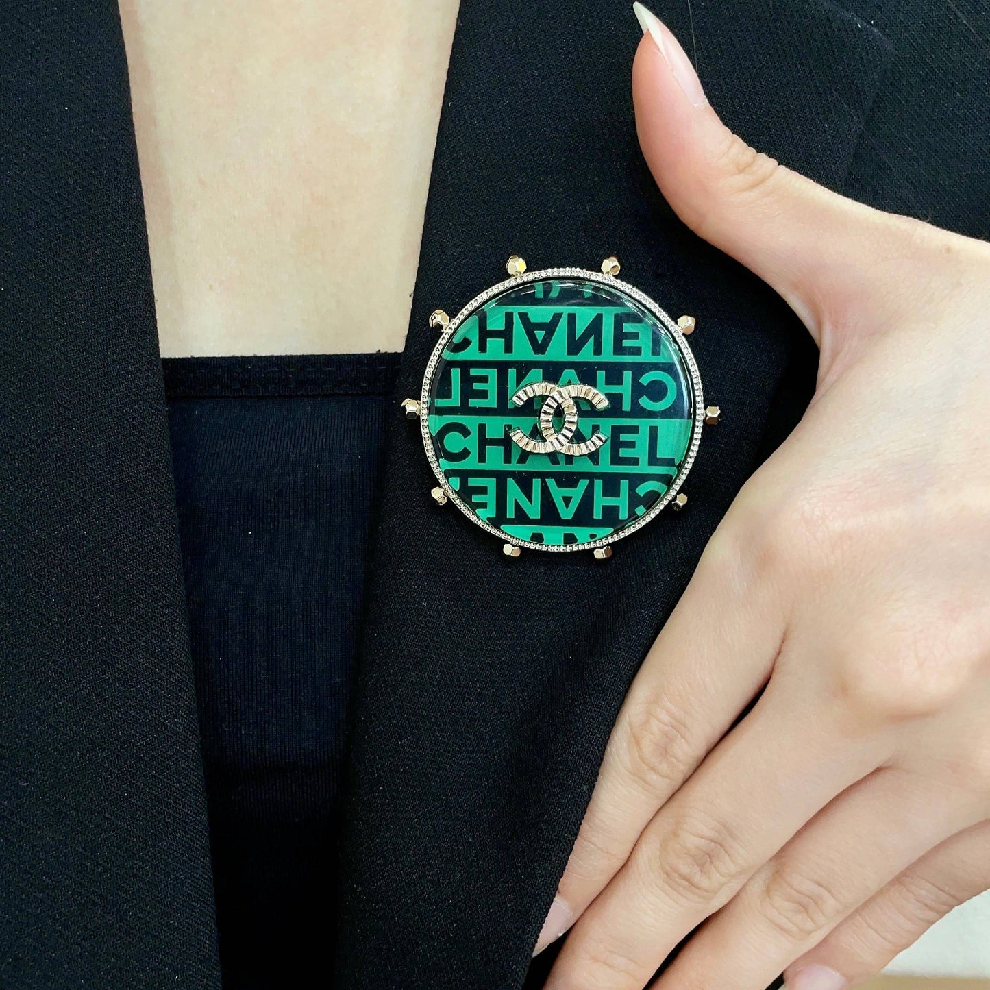 Chanel Logo Brooch