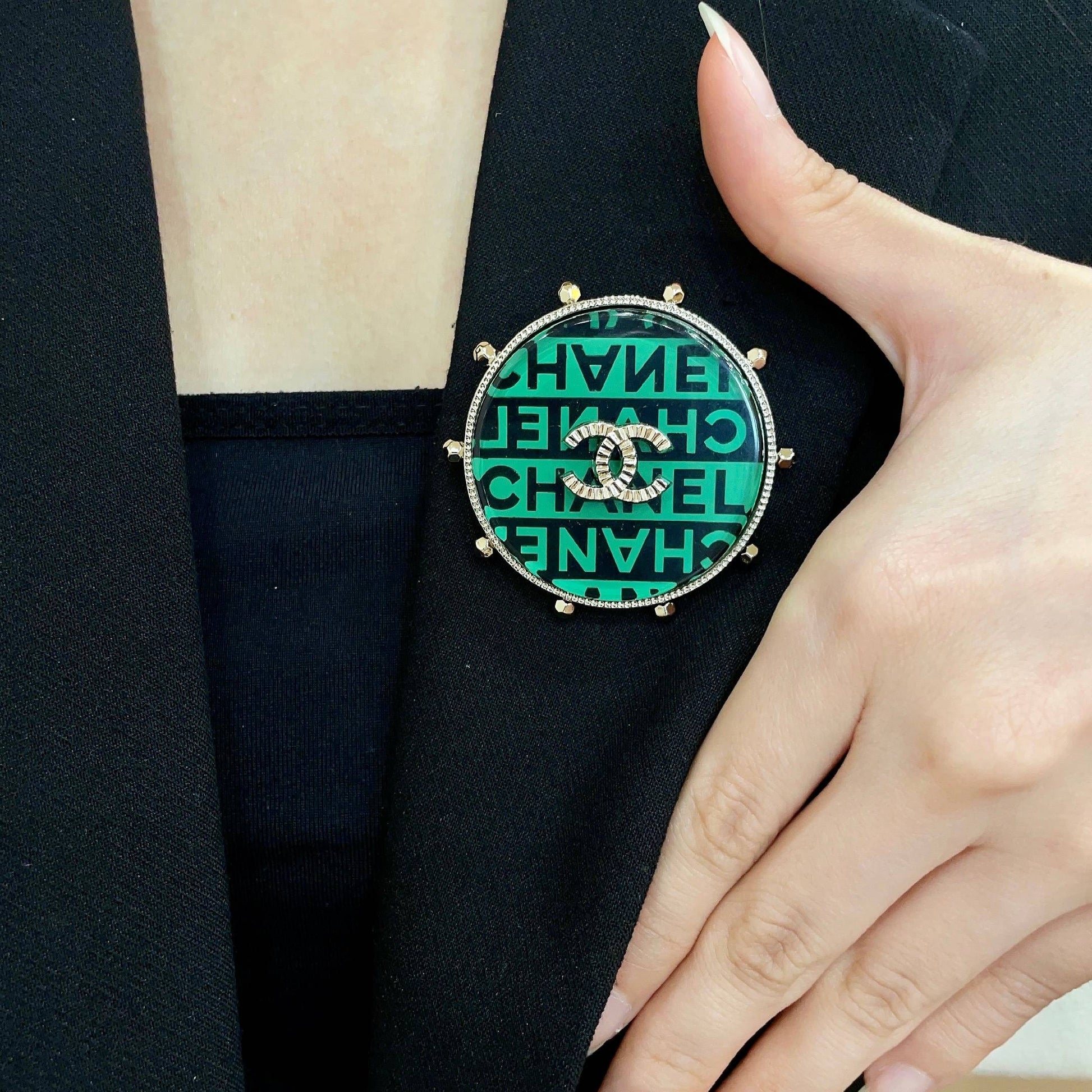 Chanel Logo Brooch