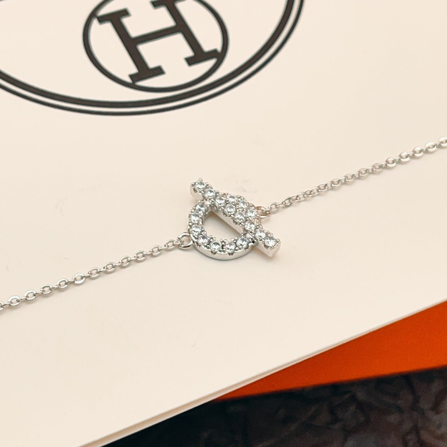 Hermes Silver Brass Round Bracelet