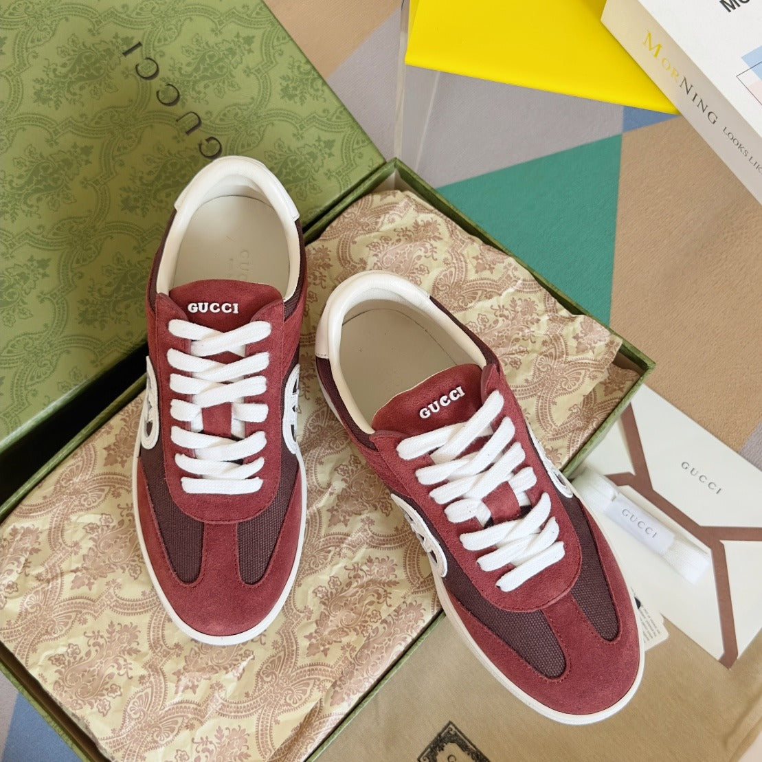 Gucci Leather Logo Sneakers