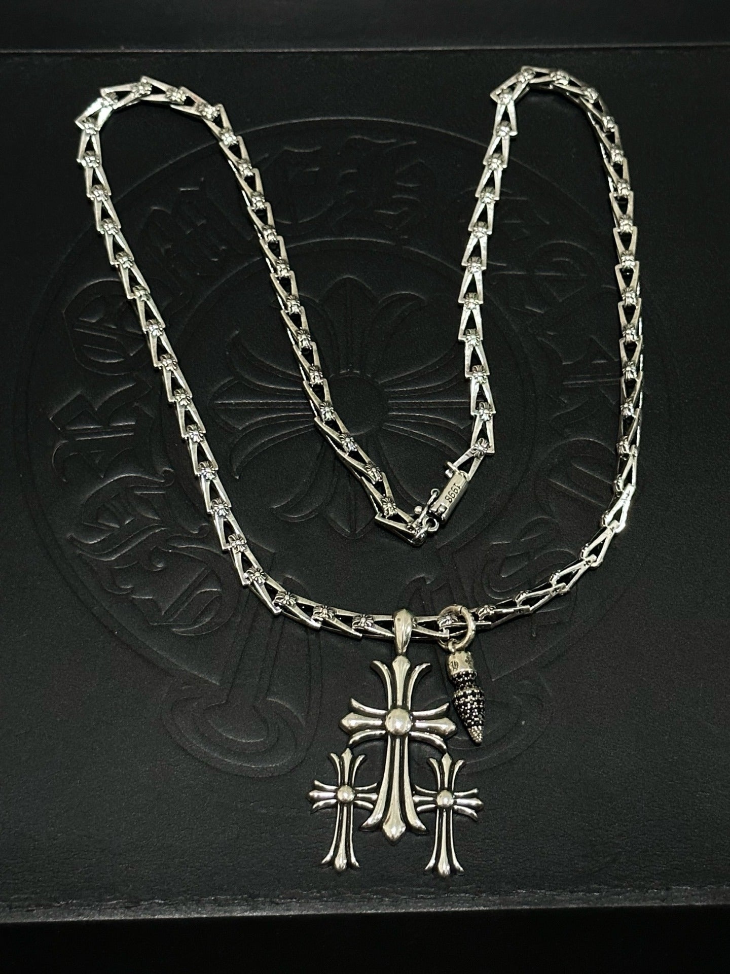 Chrome Hearts Sterling Silver Cross Necklace