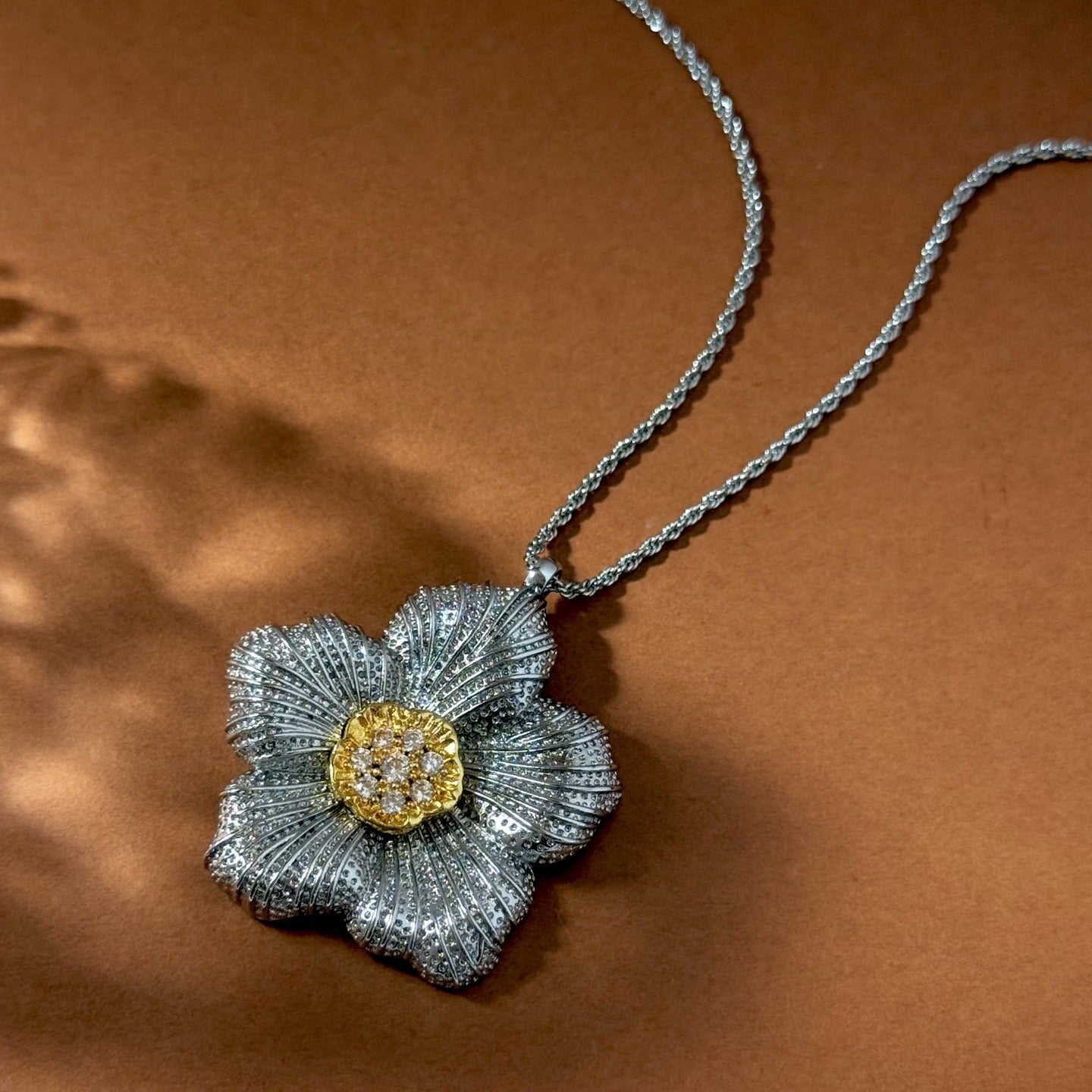 Buccellati Brass Floral Necklace
